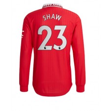 Manchester United Luke Shaw #23 Hemmatröja 2022-23 Långa ärmar